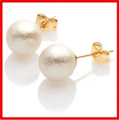 【送料無料 】Style: キスカ／8mm [R-days代官山] コットンパール ピアス レディース 軽い シンプル 大ぶり パール キスカ ホワイト ピンク