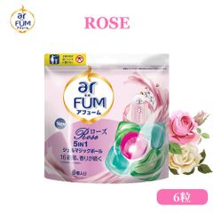 【arFUM】【韓国1.2億個突破！】6粒 ローズ アフューム お試し ローズ&アップルの香り 洗濯洗剤 韓国人気洗剤 香水 介護用品 キャンプ用品 旅行用品 消臭 抗菌 香り ギフトプレゼント 便利 時短 アロマ【メーカー直営 王子製薬 国内生産】