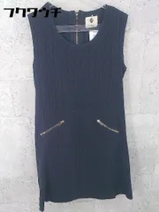 ◇ Bou Jeloud ブージュルード ノースリーブ 膝丈 ワンピース サイズFREE ネイビー レディース 【中古】 【1002800416189】