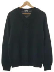 BLACK COMME des GARCONS ブラック コムデギャルソン 20AW ダブルVネック ウールニットセーター ブラック XL 1F-N002のサムネイル