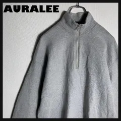 AURALEE ハーフジップパーカー　ライトグレー AURALEE オーラリー 21SS A21SP01GU SUPER SOFT SWEAT BIG P/O