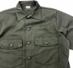 VANDERBILT SHIRT CO.INC. ☆ 82年 ユーティリティーシャツ 半袖 シャツ US ARMY 15-1/2 33 M 相当 アメリカ軍 古着 ミリタリー■BE230