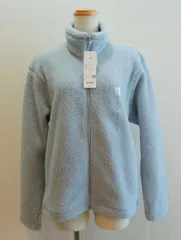 UNIQLO ユニクロ ボアフリースジャケット スタンドカラー フルジップ Sサイズ ライトブルー 未使用 0602 bhndu a202h0531