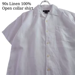 【90s】古着 オープンカラーシャツ ホワイト 白 ボックスシルエット