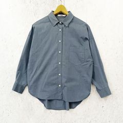 TONAL トーナル ワイヤー襟 シャツ ブルー Mサイズ ◎＿〇□