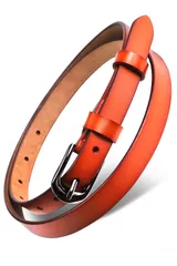 [Harewith] ベルト レディース 本革 細ベルト ゴルフ スーツ【長さ調整可能】 柔らかい 軽量 (ブラウン) [ブラウン]