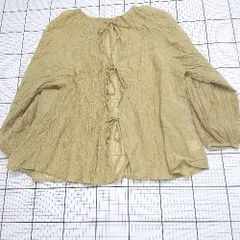 ◇ ⊂ チャオパニックティピー シンプル系 長袖 2wayシアーボリュームスリーブ ブラウス サイズ1 カーキ系 レディース E  【1508060022257】
