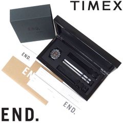 極美品★END.xTimex Navi XL Watch 替えベルト付き クォーツ 腕時計 黒 エンド タイメックス★