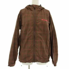 コロンビア Columbia マウンテンパーカー ジャケット チェック柄 ナイロン M 茶 209 PL3528 /RR