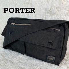 PORTER スモーキー ショルダーバッグ キャンバス デニム ブラック PORTER スモーキー ショルダーバッグ キャンバス デニム