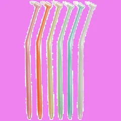 【特価商品】アソート6本 矯正用 歯間磨き 歯科専用部分磨き キャップ1個 ふつう ワンタフトブラシ ラピス LA-001M ＡＰＩＳ： L