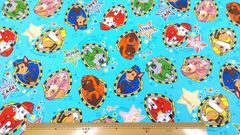 パウ・パトロール、生地幅110cm×長さ100cm、サックス