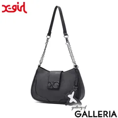 エックスガール ハンドバッグ レディース 黒 小さめ 横長 X-girl バッグ ショルダーバッグ 斜めがけ 軽量 2WAY ミニショルダー 肩掛け ブランド おしゃれ Y2K LOGO MARK FAUX LEATHER BAG 105252053005