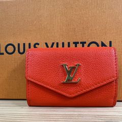 LOUIS VUITTOＮ ヴィトン 美品 ロゴ レザー Ｍ67860 ポルトフォイユ ロックミニ 三つ折り コンパクト 折り畳み 財布 折財布 ウォレット