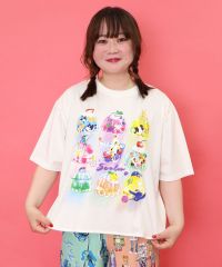 ScoLar（スカラー）アニマルゼリー柄 接触冷感Tシャツ　オフホワイト、ブラック、オレンジ、グリーン　152657