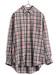 【お得なクーポン配布中!】 00s OLD GAP チェック フランネル 長袖 ボタンダウン シャツ メンズ XL 程/ 00年代 オールド ギャップ コットン ポケット付き ネルシャツ
