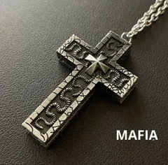 イカゲーム サノス 230番 ガンメタ調クロスネックレス 十字架 韓国 ラッパー アクセサリー 重厚 ストリートファッション