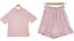 gelato pique　ジェラート ピケ セットアップ ルームウェア PWCT242221 接触冷感 ロゴ レディース フリーサイズ ピンク 上下 IL16068■