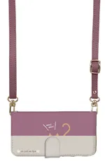 iPhone14ProMax ケース 手帳型 アイフォン14 プロマックス スマホケース スマホショルダー レザー ストラップ 猫 ねこ かわいい 調節可能 130cm  カラー05