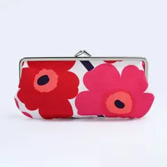 新品 マリメッコ 化粧ポーチ 小物入れ ペンケース がま口 ミニウニッコ レッド 027003 001【ネコポス】