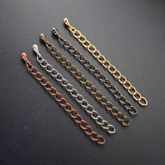 5色セット 20個 アンティーク風 アクセサリー金具 ネックレス アジャスター 延長 チェーン