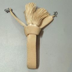 （49）中古　夏物　羽織紐　平打ち　生成り色※お色味は大変難しい為現物優先でお願い致します。