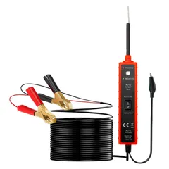 ZKTOOL 自動車電気回路テスター 6V-24V DC サーキットテスター 電気システムテスター パワープローブ極性判定 車の修理診断ツール ンジケーターライト ロングプローブ アリゲータークリップ