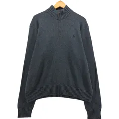 古着 ラルフローレン Ralph Lauren POLO by Ralph Lauren コットンニットハーフジップセーター メンズXXL相当/eaa472731