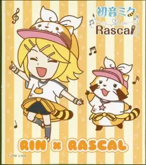 【中古】紙製品(キャラクター) 鏡音リン＆ラスカル(SD) 「初音ミク×あらいぐまラスカル 2018 ミニ色紙コレクション」