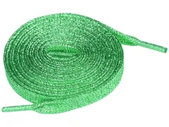 Allegra K 光沢 靴ひも 平紐 シューレース 平型 靴紐 輝く 1足 グリーン 120 cm