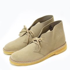 新品 未使用 Clarks Desert Boot クラークス デザートブーツ チャッカブーツ サンド スエード 本革 クレープソール UK8.5 約26.5cm 26107881