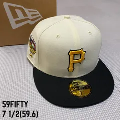 《NEWERA》ニューエラ　ピッツバーグ　パイレーツ　59FIFTY　2トーン　キャップ　オフホワイト　ブラック　つば裏　グリーン　オールスターゲーム　サイドパッチ　7 1/2