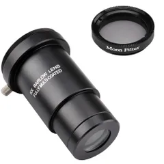 【迅速発送】ANQILAFU 1.25インチムーンフィルター＆5X Barlowキット-望遠鏡接眼レンズ用