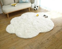【割引クーポン】【新品】洗える雲ラグ ふわふわ雲型のおしゃれなシャギーラグモクモク 130×170cm 白 洗える ラグ マット 雲 cloud ふわふわ サラサラ ホットカーペット 床暖房 床 新生活 ホワイト
