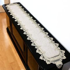 さらえ HISCHRONE ヒスクローネレース装飾 テーブルセンター 花柄刺繍