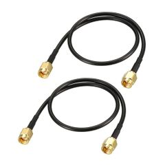 uxcell SMAオス-SMAオス同軸ケーブル 接続ケーブル 50 ohm RG174 2本 30cm