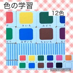 色カード　神経衰弱　モンテッソーリ  色の学習　視覚支援