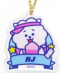 【中古】雑貨 RJ(ジン) アクリルキーホルダー 「BT21 CAFE ～Pink candy shop～」