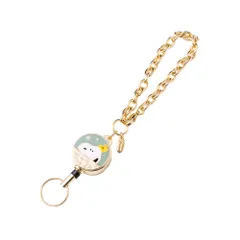 [スリーカラット] PEANUTS リールキーホルダー 全3種類 キーホルダー リールキー スヌーピー グッズ (キラキラひょっこりスヌーピー＆ウッドストック) [キラキラひょっこりスヌーピー＆ウッドストック]