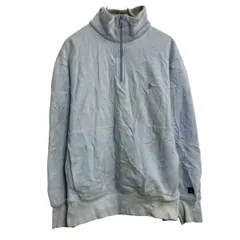 NAUTICA ロゴスウェット トレーナー ノーティカ S ライトブルー ハーフジップ 裏起毛 古着卸 アメリカ仕入 a701-6170