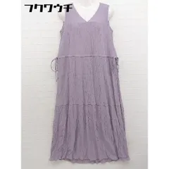 ◇ ROPE PICNIC Vネック　ノースリーブ　ウエストリボン　 ロング ワンピース サイズ40 パープル レディース  【中古】 【1108100000780】
