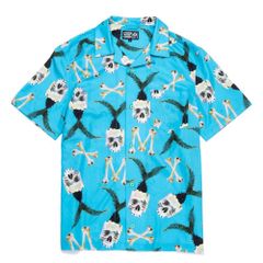 【2025SS】MAGICAL MOSH MISFITS マジカルモッシュミスフィッツ MxMxM SOTETSU SKULL SHIRTS (BLUE) 半袖シャツ
