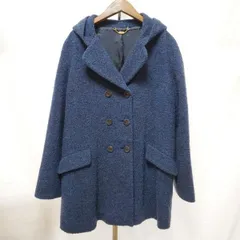 #wnc スキャパ SCAPA コート 44 青 ダブルボタン フード 大きいサイズ レディース [816457]