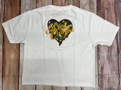 No..52.迷彩カモフラ/パッチワーク/ワイドシルエット刺繍Tシャツ/オフホワイト/Lサイズ相応/新品未使用/サンプル品