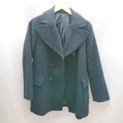 ◇ GU ジーユー ダブルボタン シンプル 長袖 コート サイズS ネイビー レディース E  【1303020008810】