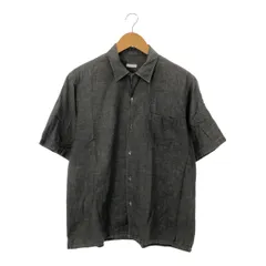 COMOLI ベタシャンオープンカラーシャツ チャコール COMOLI ベタシャンオープンカラーシャツ
