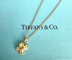 ★ Tiffany & Co ティファニー シグネチャー クロスステッチ ネックレス ペンダント 750YG イエローゴールド  18K 18金 イエローゴールド レディース 3g 40㎝ PAWNSHOPRiZ パウンショップリズ
