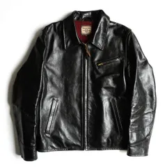 美品 XL相当 Y'2 LEATHER レザージャケット 馬革 42 襟付き Y'2 LEATHER ワイツーレザー ライダース IR-42 インディゴホース