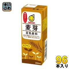 マルサンアイ 豆乳飲料 麦芽 200ml 紙パック 96本 (24本入×4 まとめ買い) イソフラボン