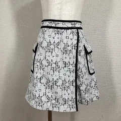 美品【マーキュリーデュオ】スカート　白　黒　S　レースボンディングタイトミニスカート Y2K　フェアリーグランジ　平成ギャル